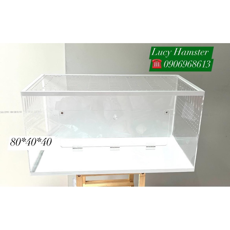 🐹 Chuồng mica 4li KT 80 x 40 x 40 cho Hamster