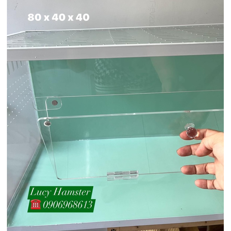 🐹 Chuồng mica 4li KT 80 x 40 x 40 cho Hamster