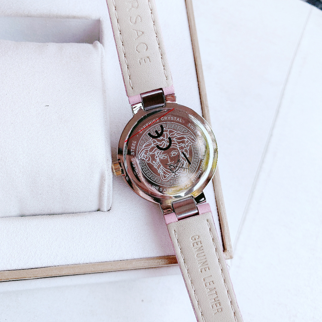 Đồng hồ nữ dây da Versace Damenuhr Greca Lady VE2K00121