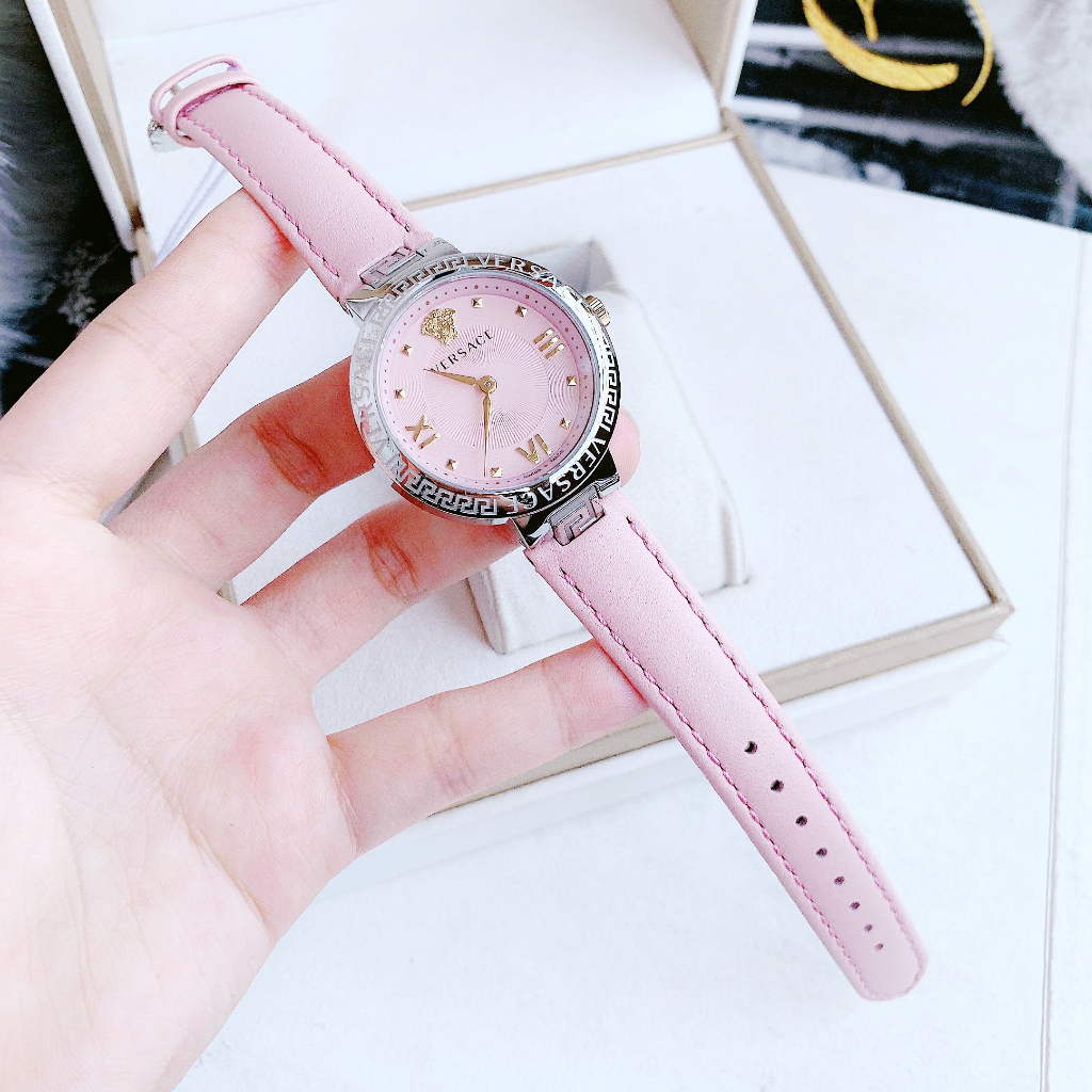 Đồng hồ nữ dây da Versace Damenuhr Greca Lady VE2K00121