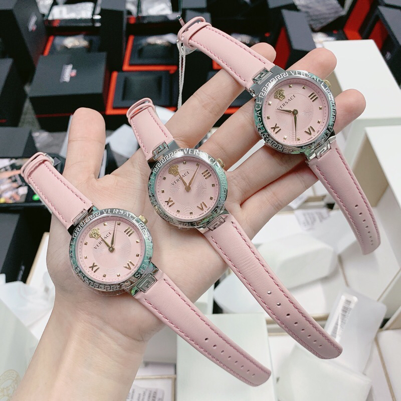 Đồng hồ nữ dây da Versace Damenuhr Greca Lady VE2K00121