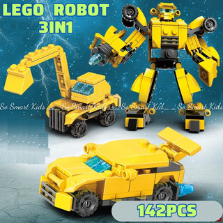 Đồ chơi lắp ráp lego 3in1: lego khủng long, lego máy bay, lego robot, lego xe máy đào, lego xe ô tô- đồ chơi cho bé trai