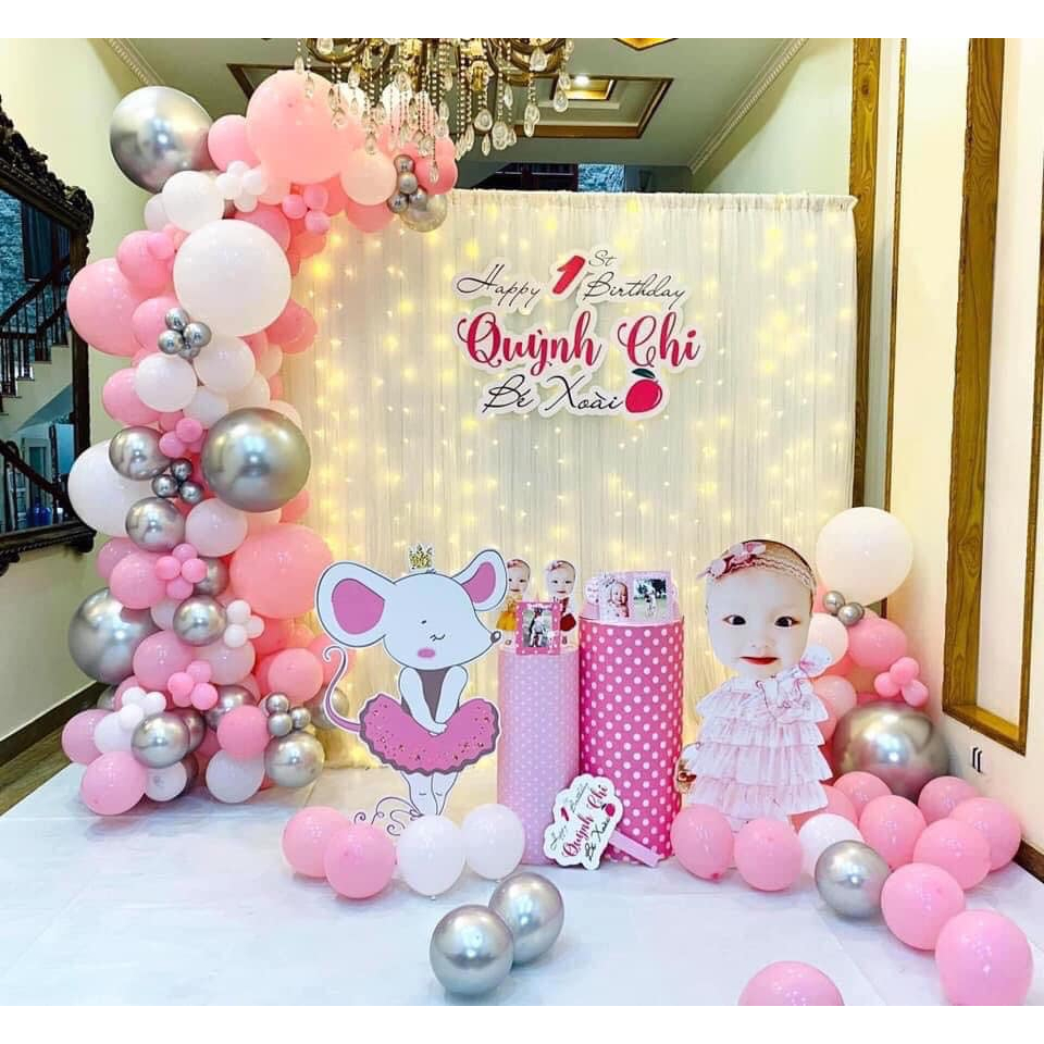 Set bóng trang trí sinh nhật, sự kiện, khai trương, cưới hỏi, họp lớp nhiều tông màu nhiều size bóng - KEMSHOP K136