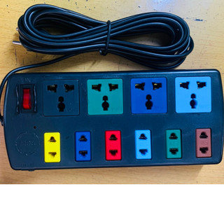 Ổ cắm điện lioa, ổ điện lioa có công tắc, ổ cắm điện đa năng 10 lỗ, ~2200w, dây dài 5m - 4d6s52