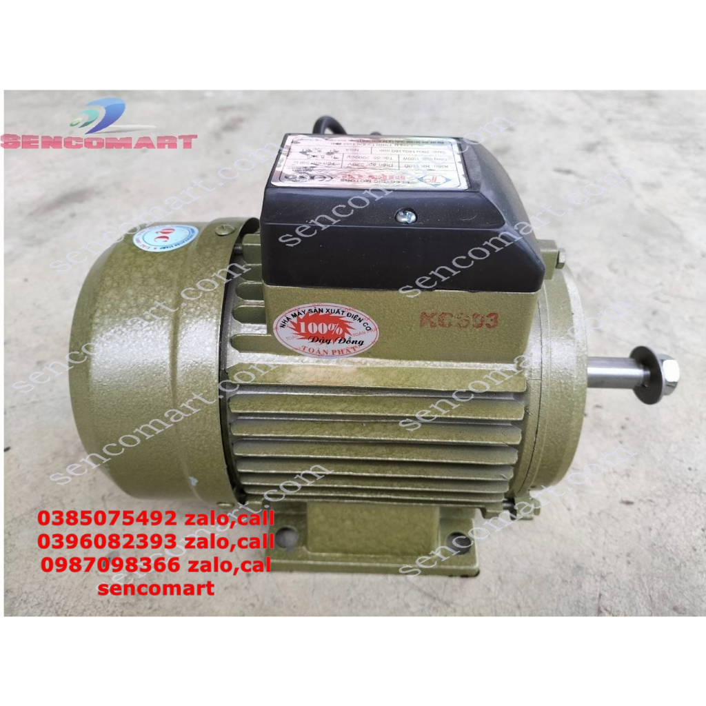 Mô tơ điện 1pha 220V công suất 1,1kw lõi đồng 100%