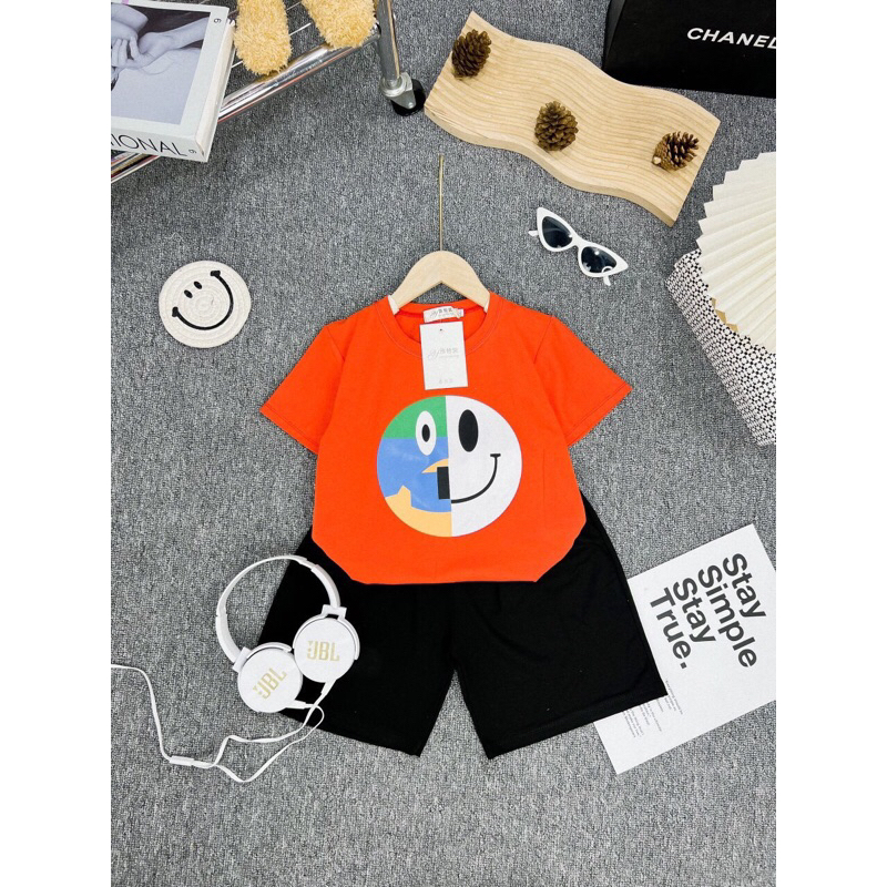 Bộ cộc tay cho bé trai chất cotton siêu đẹp