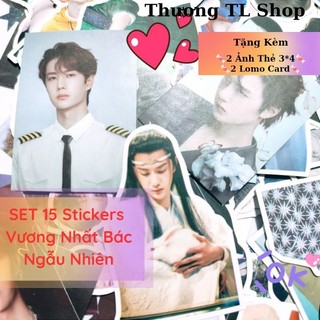 Set 15 stickers vương nhất bác ngẫu nhiên.