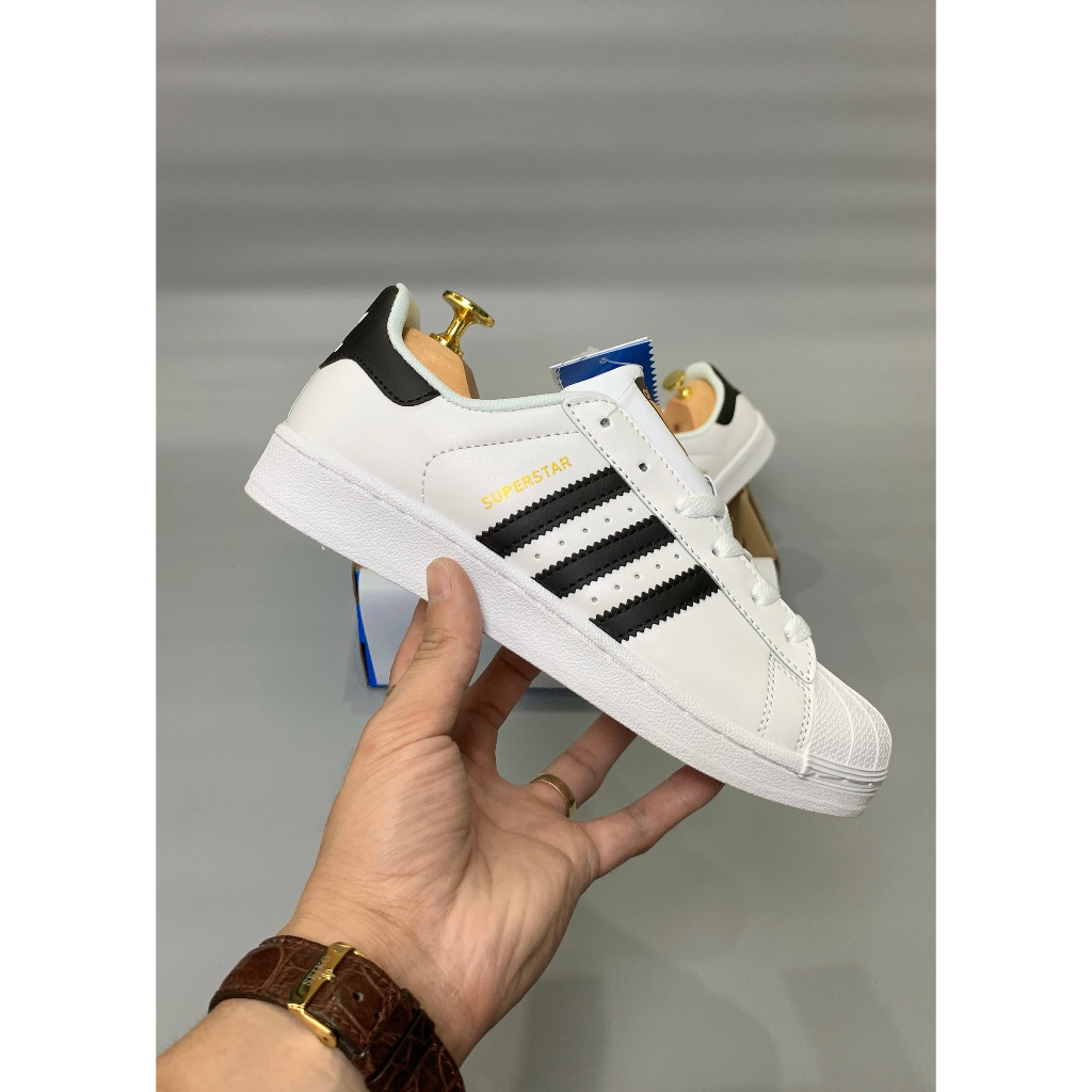 Giày thể thao adidas tem vàng, giầy adidas sò 3 sọc màu đen bản SC nam nữ