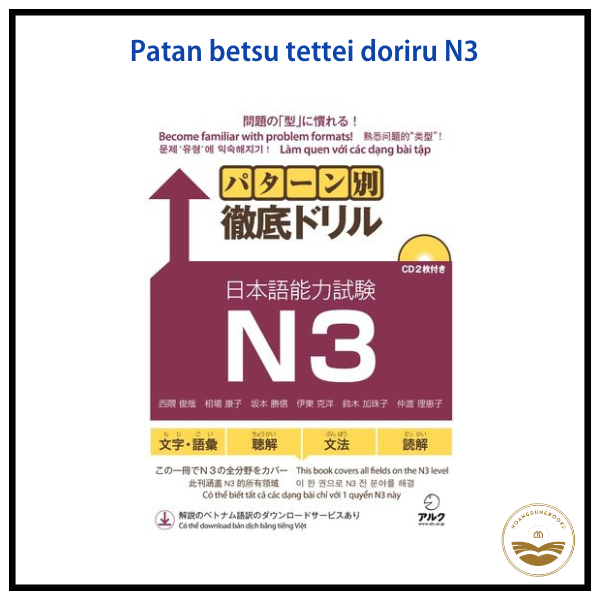 Sách tiếng Nhật - Luyện thi tiếng Nhật Patan betsu tettei doriru (Kèm CD)