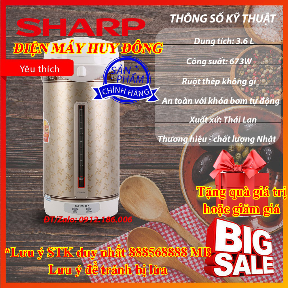Bình thủy điện Sharp KP-36SV 3.6 lít chính hãng