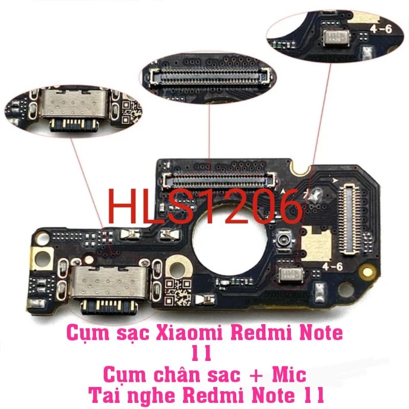 Cụm chân sạc Xiaomi Note 11 4G 11S