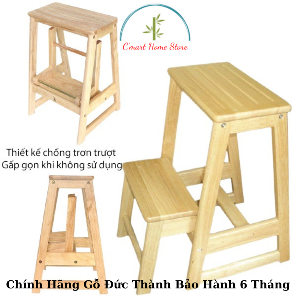 Ghế thắp nhang 2 tầng Gỗ Đức Thành 31441 - Tặng Kèm Miếng Lót Ly Gỗ Tràm