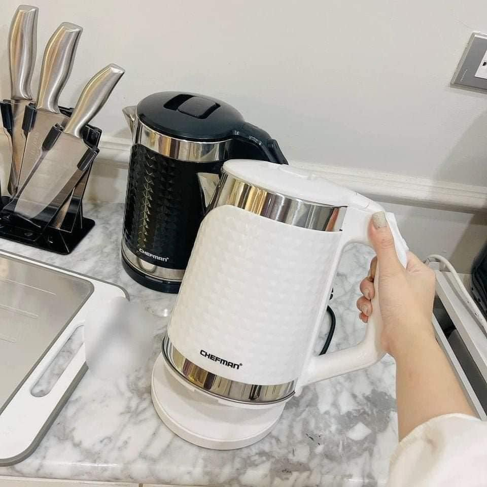 Ấm Siêu Tốc Chefman CM-720 Chính Hãng 2 Lớp Cách Điện, Dung Tích 2 Lít