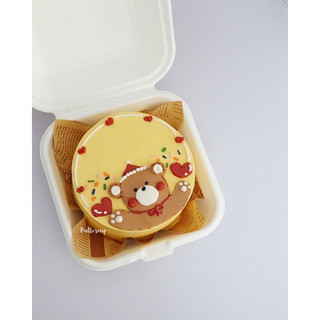 Bánh kem bơ 10cm, bento cake, bánh kem mini vẽ theo yêu cầu, ship hoả tốc HCM