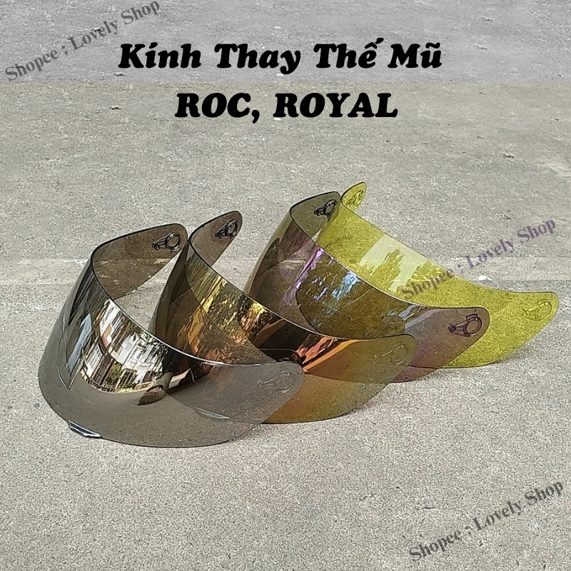 Kính Royal M138B, M179, Kính rời thay thế mũ bảo hiểm Royal M179, M137, M138, Royal M138B, Roc 03, Roc 04, Roc 05