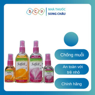 Xịt chống muỗi soffell dạng phun sương - chai 30ml, 80ml