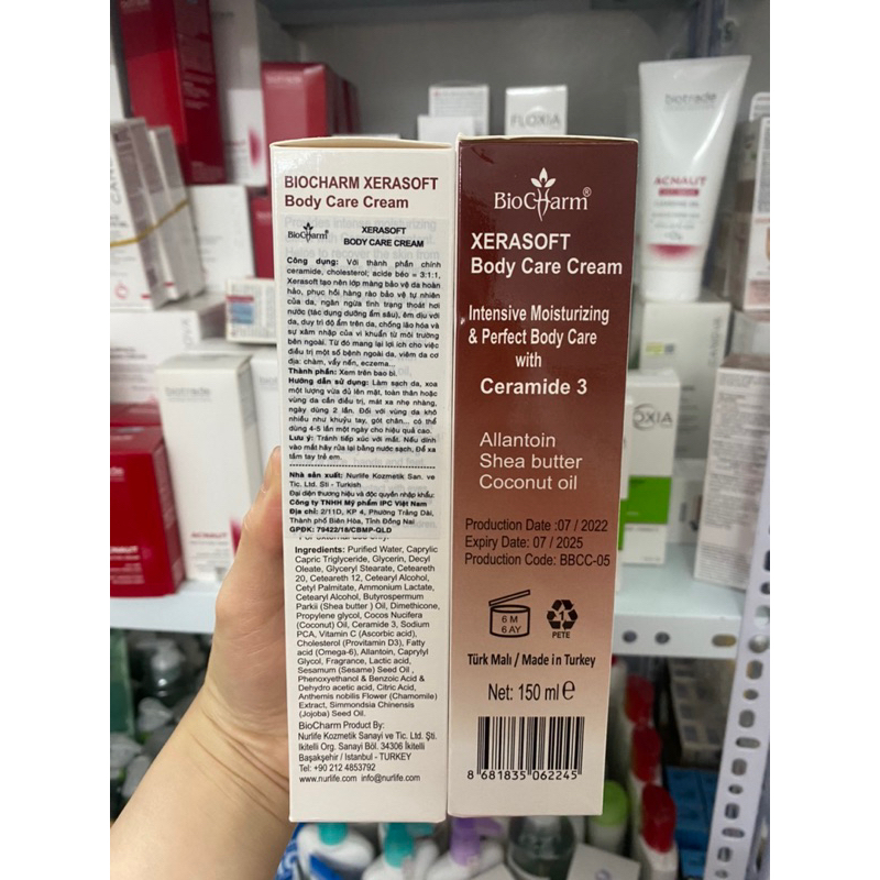 KEM DƯỠNG ẨM SÂU XERASOFT CERAMIDE BODY CARE CREAM 150ML