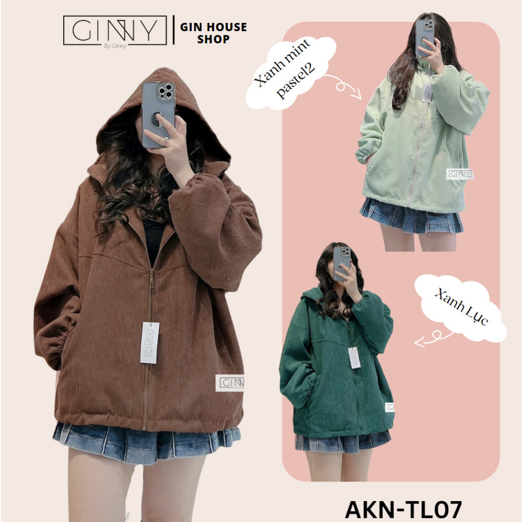 Áo khoác nhung tăm Salim TL-07 | Có Túi Trong | Form Rộng | GinHouse shop