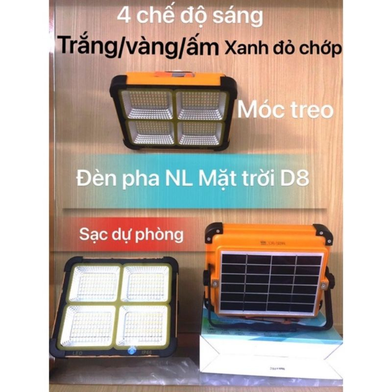 Đèn pha năng lượng mặt trời D7 - D8