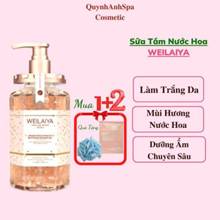 Sữa tắm Weilaiya trắng da cánh hoa hồng Damask 450ml Quynhanhspa20