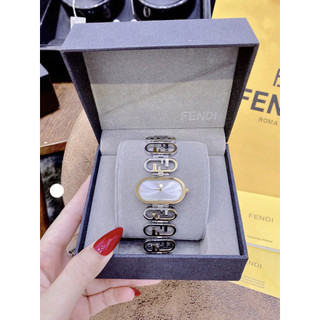 Đồng hồ nữ F€ndi Women's Quartz Stainless Steel dạng lắc tay sang trọng, size 20x35mm, full box, Luxury diamond watch