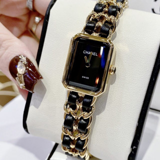 Đồng hồ nữ Ch@n€l dây da xích, size20x26mm, fullbox, Luxury diamond watch