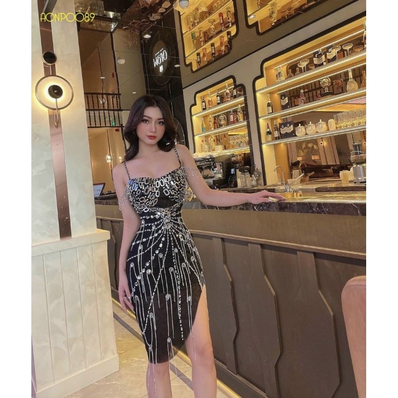 ĐẦM BODY ĐÍNH DÂY ĐÁ CAO CẤP
