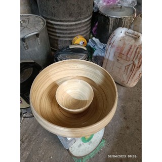 Bộ 2 chậu tre ngâm chân và tay dùng trong nail và spa