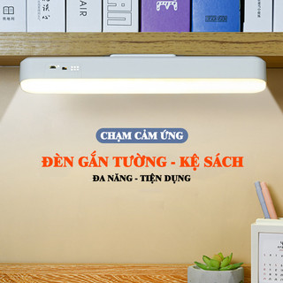 Đèn bàn học gắn tường tích điện, gắn kệ sách, đèn bàn làm việc nhỏ gọn đa năng, chống cận 3 màu sáng