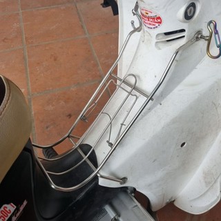 Baga giữa xe cub 50cc chất liệu inox, baga giữa xe cub học sinh