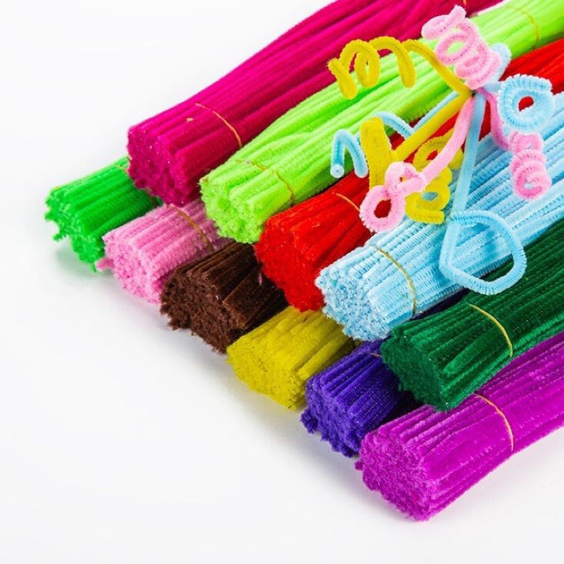 Bó 100 Sợi Kẽm Nhung Kẽm Lông Làm Hoa Sáng Tạo Handmade - PK2012