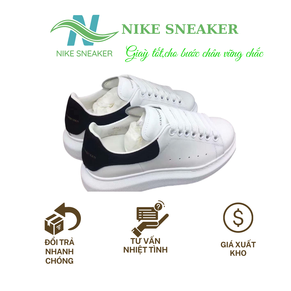 Giày 𝐀𝐥𝐞𝐱𝐚𝐧𝐝𝐞𝐫 𝐌𝐜𝐪𝐮𝐞𝐞𝐧 Giày thể thao trắng MC Queen Gót Nhung Độn Đế hàng cao cấp