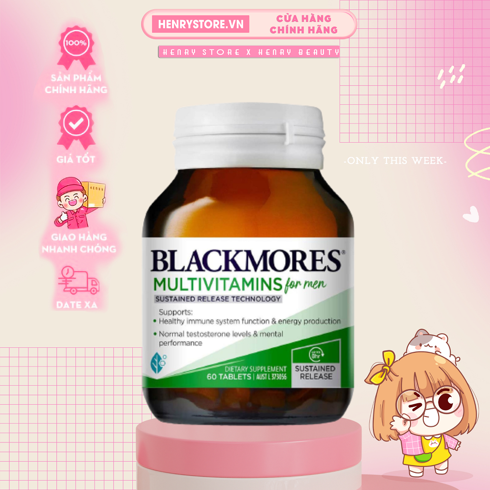 Vitamin tổng hợp dành cho nam giới Blackmores hũ 60 viên