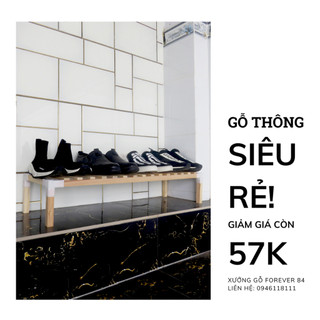 Kệ Để Giày 1 Tầng Gỗ Thông Mỹ 80x25x15CM - HOÀN TIỀN 100% NẾU KHÁCH KHÔNG HÀI LÒNG
