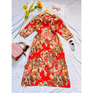 [2hand tuyển] Đầm Dáng Suông, Xô, Xẻ Tà Hai Bên, Freesize, 2hand