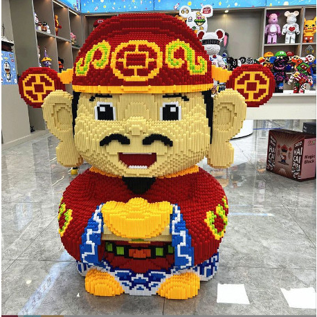 Ông thần tài 41cm, Xếp hình siêu đẹp , xếp hình Thần tài size 41cm  , sản phẩm mới, đồ chơi lắp ráp thông minh