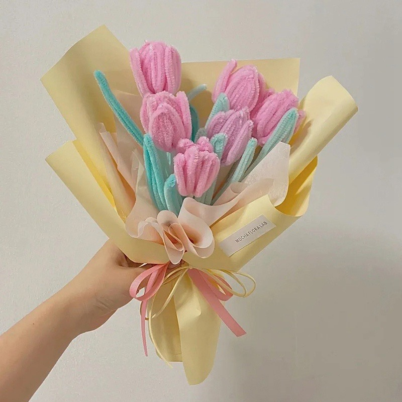 Bó 100 Sợi Kẽm Nhung Kẽm Lông Làm Hoa Sáng Tạo Handmade - PK2012