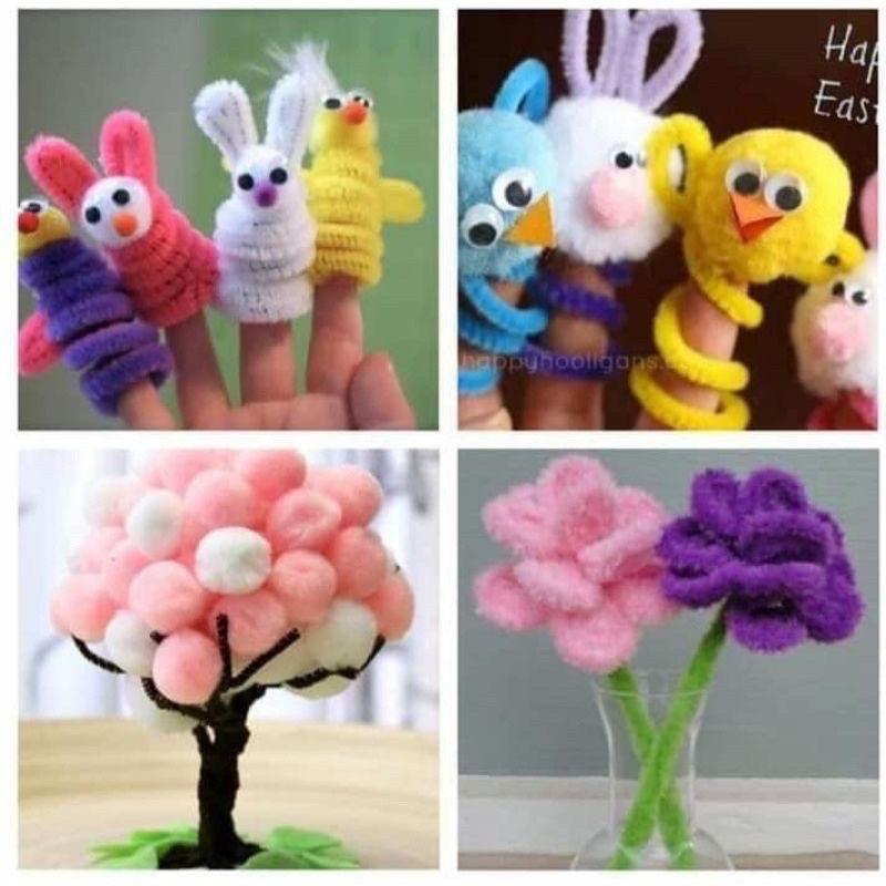 Bó 100 Sợi Kẽm Nhung Kẽm Lông Làm Hoa Sáng Tạo Handmade - PK2012