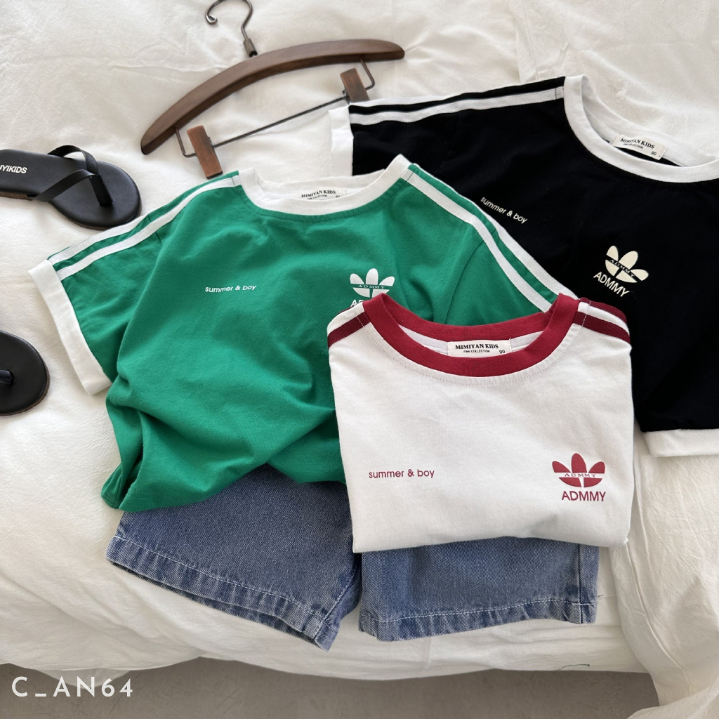 Áo phông cho bé trai EMBES KIDS, áo cộc tay cho bé hàng qccc 11 - 31kg