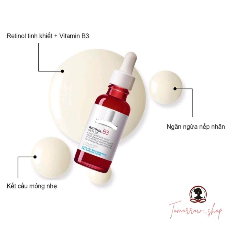 Dưỡng chất serum giúp giảm thâm nám, nếp nhăn và làm đều màu da La Roche-Posay Retinol B3 Serum 3ml 30ml