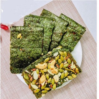Thanh rong biển hạt dinh dưỡng snack rong biển rong biển kẹp hạt 500g