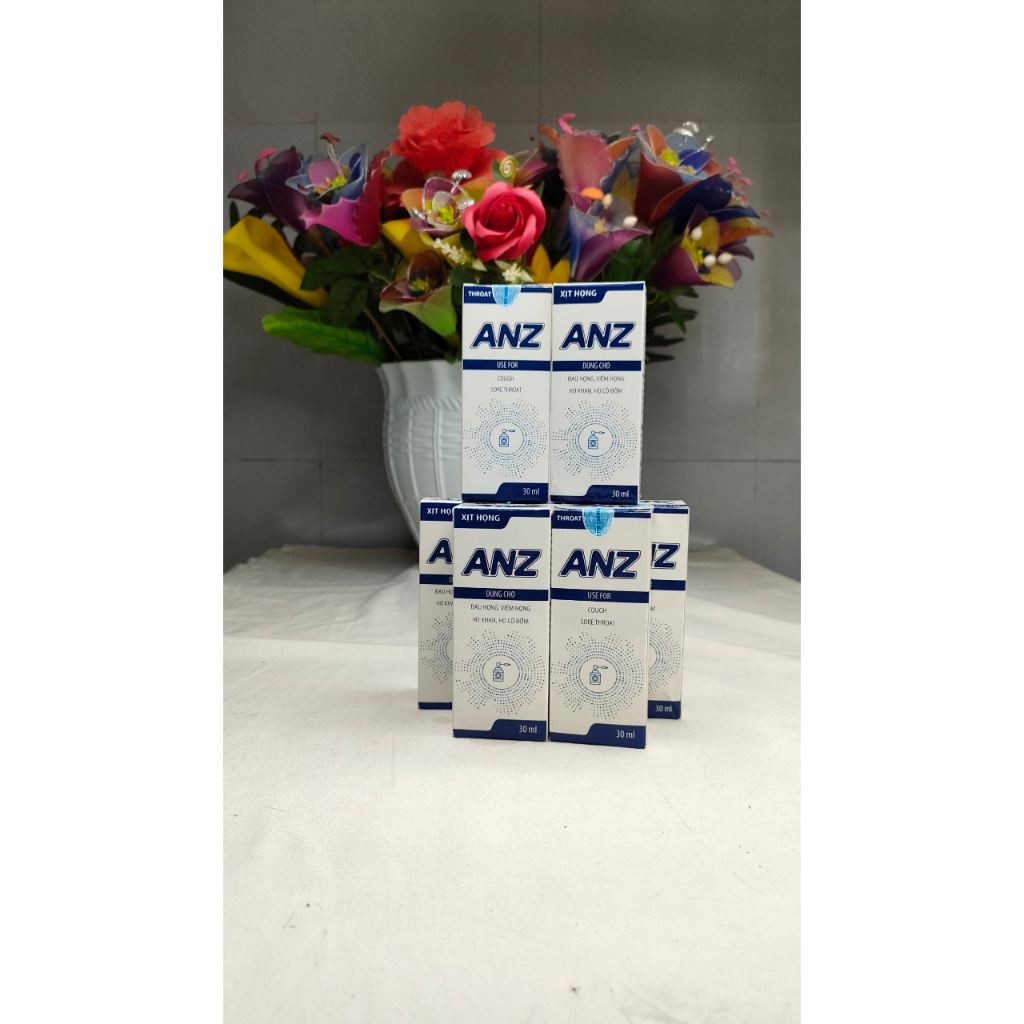 Dung dịch Xịt họng Anz - xịt ho khan ho có đờm viêm họng Thiện Sơn