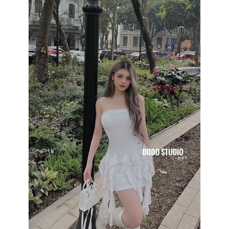 Đầm Body Hai Dây Tua Rua Siêu Hot CC0101