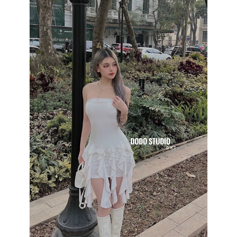 Đầm Body Hai Dây Tua Rua Siêu Hot CC0101