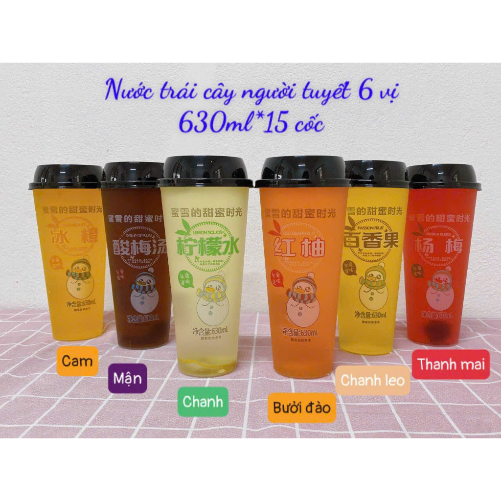 Nước trái cây người tuyết Mixeu cốc 630ml đủ vị siêu ngon, siêu hot - Tươi mát mùa hè