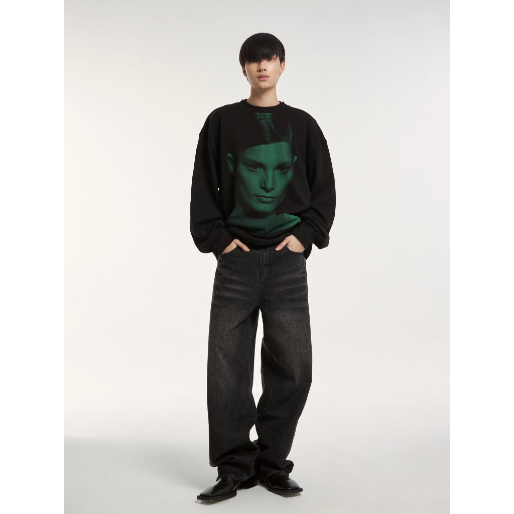 Áo sweater nỉ da cá HBS GREEN EYES SWEATSHIRT