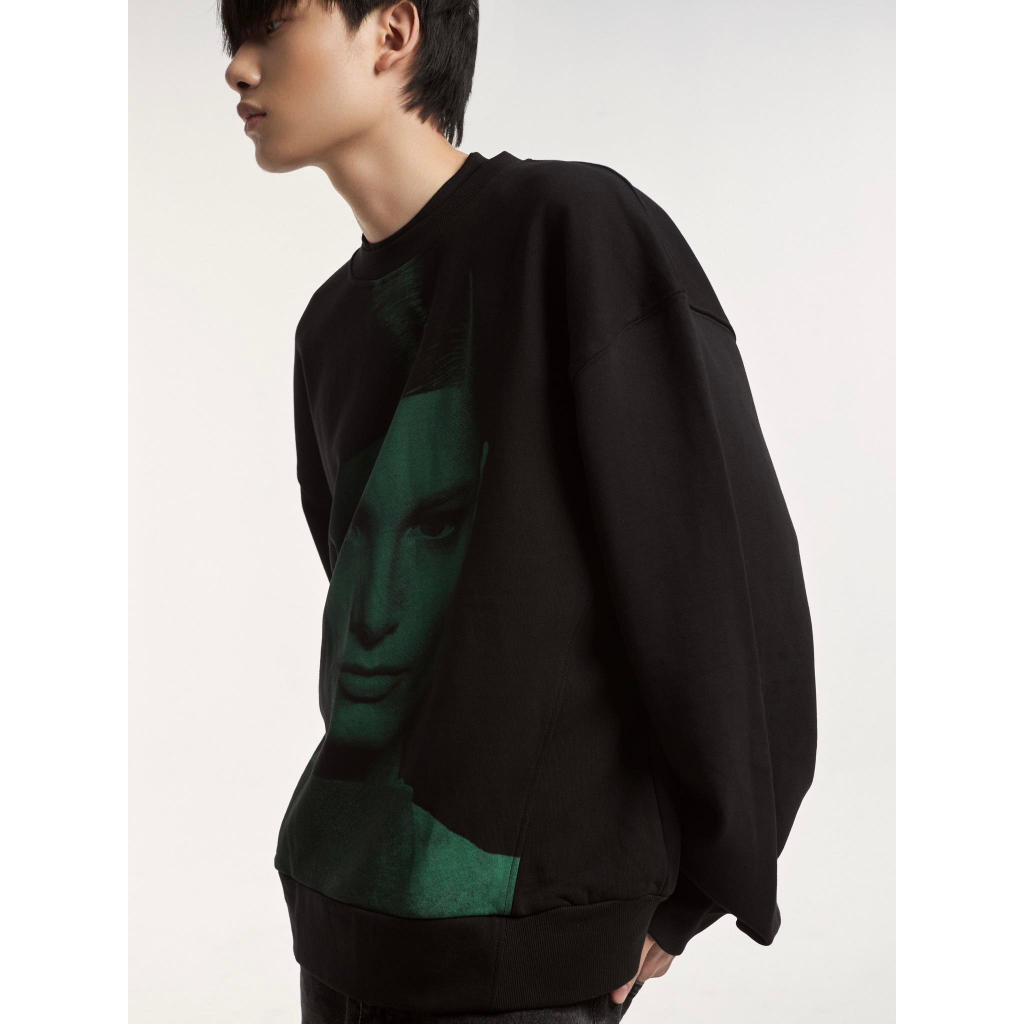 Áo sweater nỉ da cá HBS GREEN EYES SWEATSHIRT