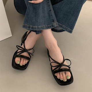 Giày quai nơ hở gót