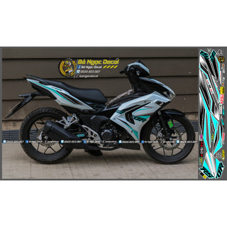 Tem dán rs150r xe winner v3 trắng xanh ngọc