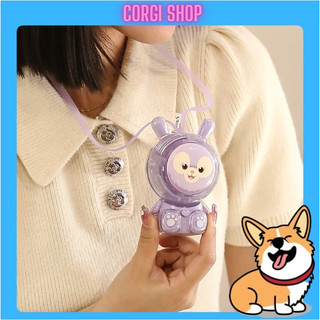 Quạt mini treo cổ hình động vật cute, quạt treo cổ tặng kèm dây sạc tiện lợi